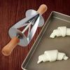 Hot Stainless Steel Making Croissant Bread Dough Pastry Rolling Cutter Baking Tool