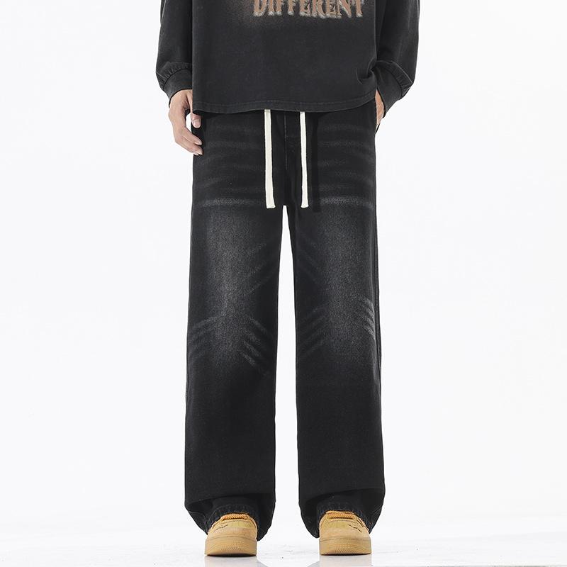 Washed Jeans Men's Casual Trendy Loose Versatile Lazy Retro Trousers