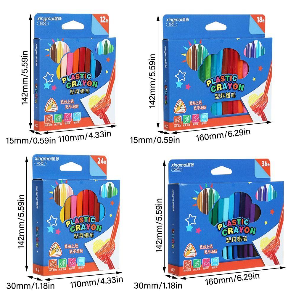 Triangle Shape Stationery Washable Crayon Oil Painting Stick Do Not Dirty Hands Painting Tools