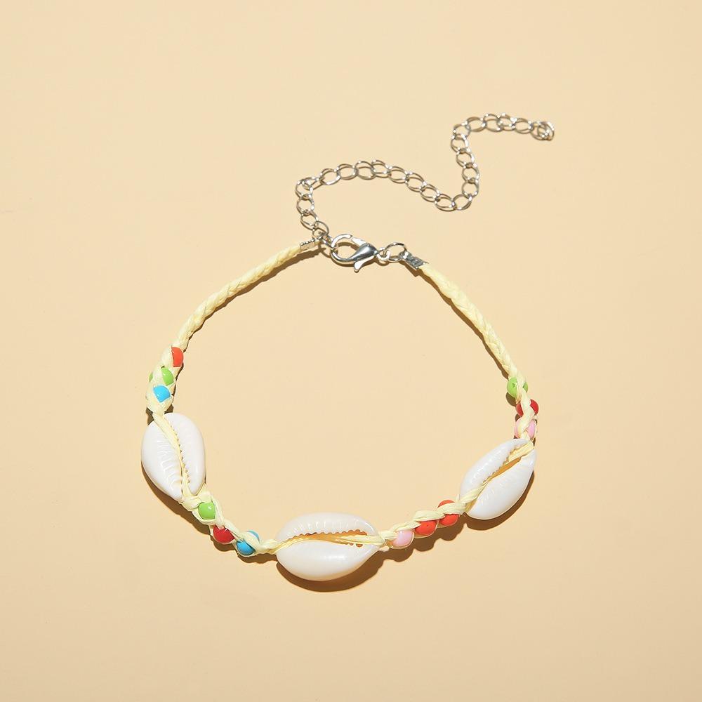 Браслеты на лодыжку в форме ракушки морской звезды, плетеные вручную ракушки, браслет на лодыжку 2024 года, аксессуары для лодыжки для женщин