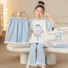 LangSha Girls' 2026 Summer Pure Cotton Comfortable Pajama Set