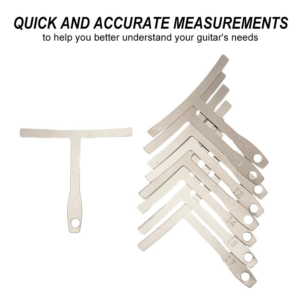Линейка для высоты струн гитары Т-образные линейки Пластиковый набор Нержавеющая сталь