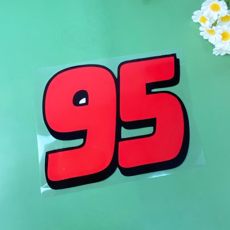 Number95 Red and Laser Motorcycle Stickers Waterproof for Motorbike Helemt Box Fuel Tank Fairing Refit Car Window Vinyl Decals