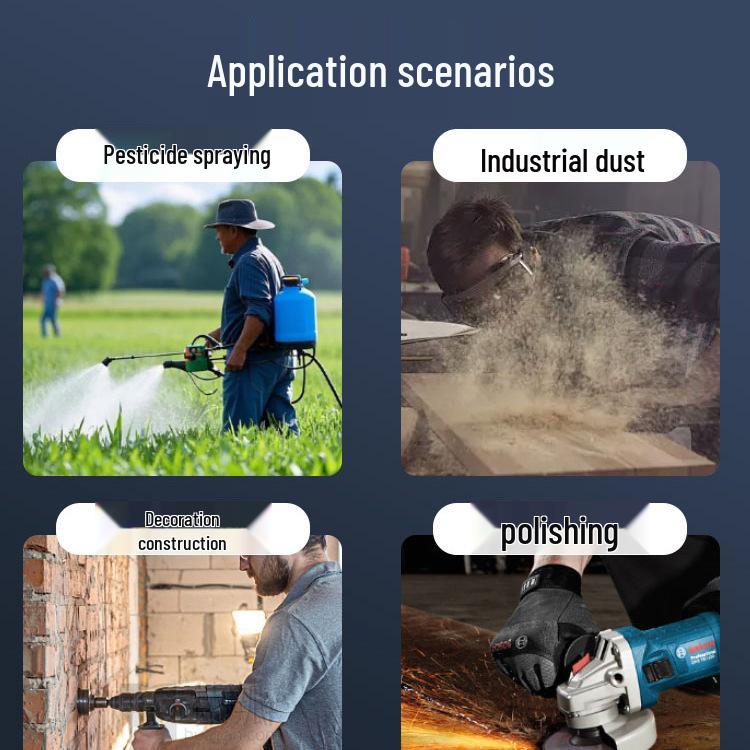 Промышленная пыленепроницаемая маска для лица и шаль для шлифовки, защита от пыли, идеально подходит для строительства и химического использования