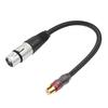 Кабель-адаптер звука RCA (розетка) на 3-контактный XLR (розетка), кабель с металлическими разъемами для микшеров и усилителей