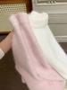 Women's Pink Mohair Sweater - Loose Fit, Soft Milk Tea Style, Cozy Knitted Top