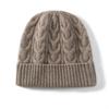 Autumn and winter new cashmere twist hat men's and women's thickened knitted flanged hat, ear protection, warm bald hat, wool hat