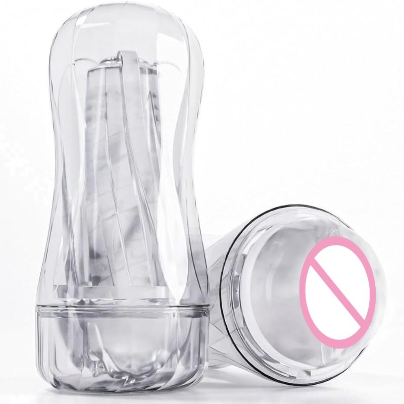 Male Masturbator Cup Vacuum Pocket Cup for Adults Sex Toys18 Soft Pussy Masturbation Transparent Vagina Goods Endurance Exercise