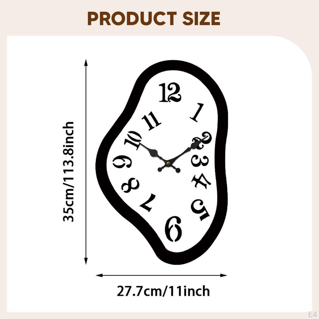 Плавление Настенные часы Часы Спальня Кухня Декоративный Подарок Подвесные Бесшумные для Вечеринки Фермерский дом