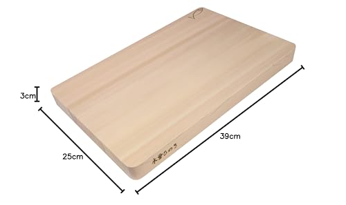 Kiya Cutting Board, Kiso Hinoki (Cypress) Veneer, 39 x 25 x 3 cm, Natural Wood