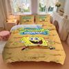 Spongebob Squarepants Adventure Print 3Pcs Bedding Setduvet Cover With 2 Bedropillowcase Home Birthday Gift