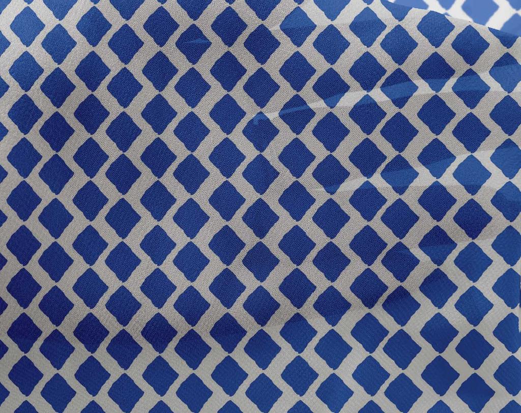 oneOone Georgette Viscose Blue Fabric Block Diy Clothing Quilting Fabric Print Fabric By Yard 42 Inch