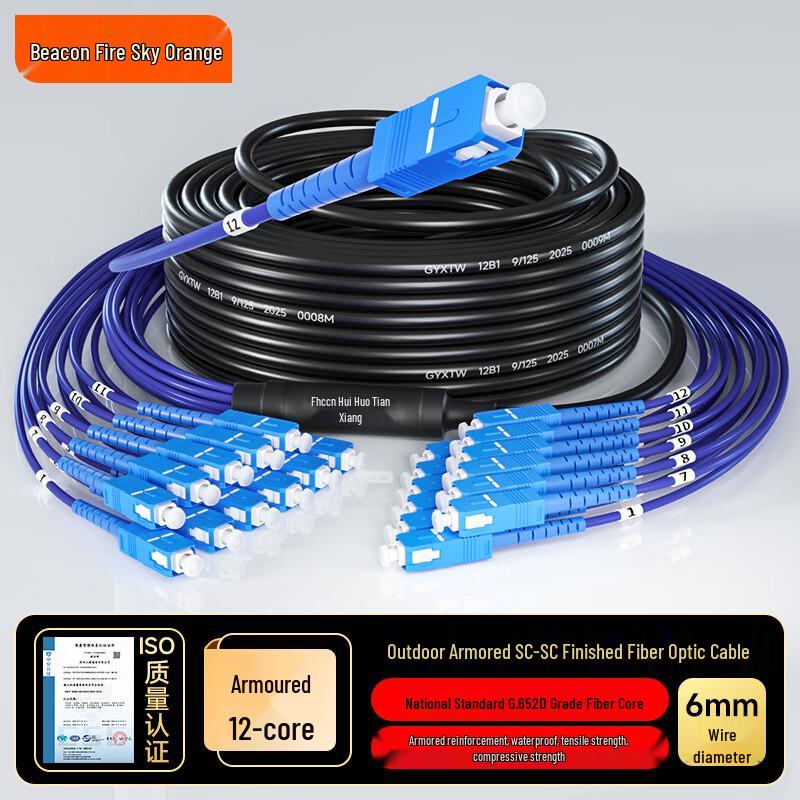 Fenghuo Tiancheng Outdoor Armored Single-Mode Fiber Optic Cable