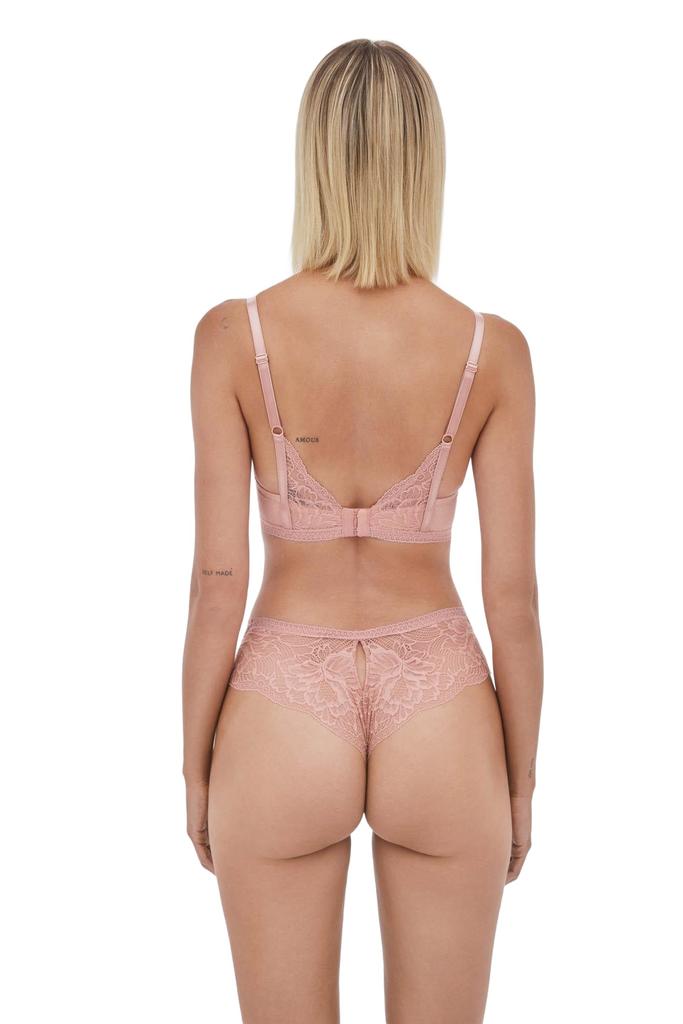 Biustonosz koronkowy Push-Up Nude Rose subtelny róż Alles