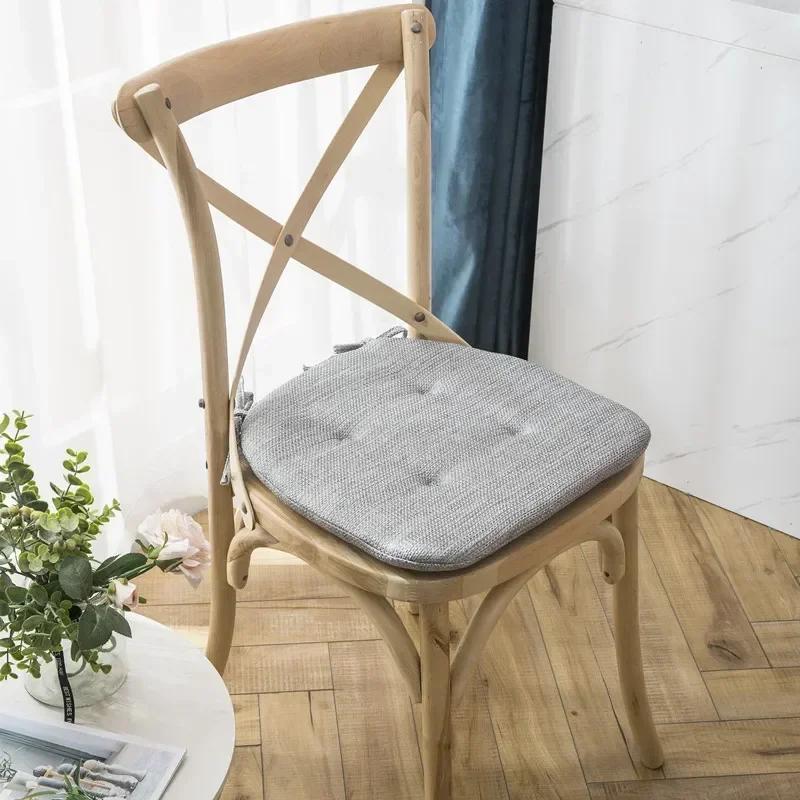 Chair Cushion with Straps Multi Color Dining Room Chair Cushions for Dining Chairs Sponge Seat Cushion Outdoor Garden Cushions