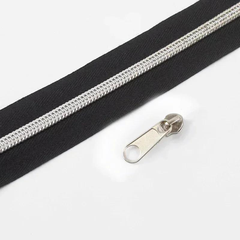 3/5/10 м 5# Нейлоновая тесьма-молния со слайдером Сумки Одежда Ремонт молний Пластиковая спиральная молния DIY Одежда Замена Швейные аксессуары
