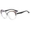 Frame Female Cat Eye Street Shot Flat Mirror Anti-Blue Glasses
