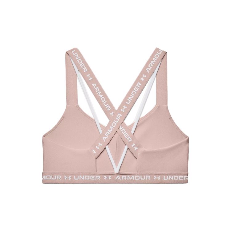 Under Armour Спортивный бюстгальтер с перекрестными лямками, низкая поддержка, быстросохнущий, женский, Fast-Pink 1361033-667