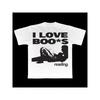 Мужская оверсайз футболка в стиле ретро Y2K Streetwear | Белая с черно-красным графическим принтом в стиле Харадзюку Панк, с круглым вырезом, длинным рукавом, свободного кроя, для Готов