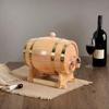 Rustic Wooden Barrel Beverage Dispenser Set for Home Parties