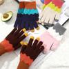 Plush Knitted Gloves Windproof Stretch Knit Mittens Fashion Full Finger Gloves Men Women