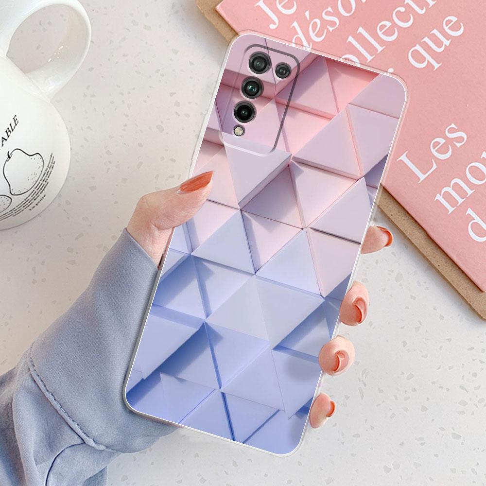 For Honor 10X Lite Case Cover DNN-LX9 Honor10X Lite 10 X Lite Chic Girl Marble Silicone Clear Phone Case For Honor 10X Lite Cute