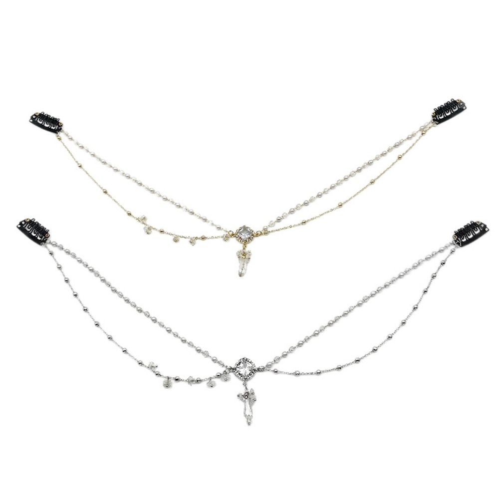 Праздничные Жемчужные Фото Реквизит Новогодний Боковой Зажим Аксессуары Для Волос Хрустальная Цепочка На Голову Подвеска На Брови