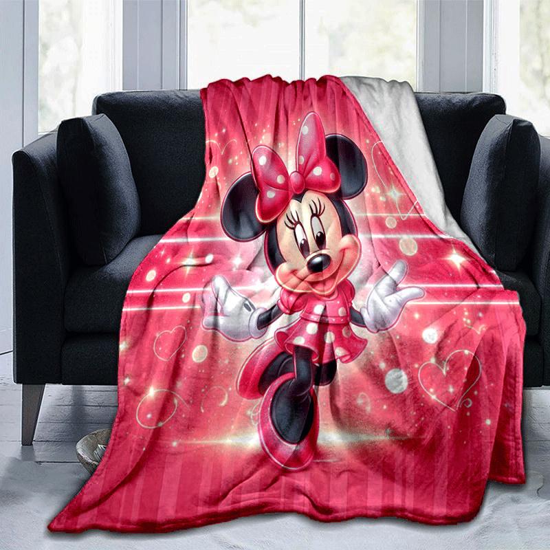 1pc Minnie Printing Blanket - Soft, All-Season Throw for Office Blanket, Car, Travel