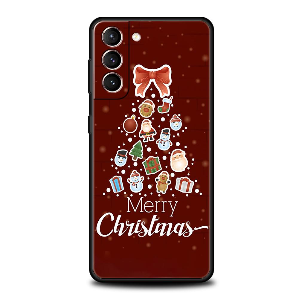 Зимний чехол Merry Christmas для Samsung Galaxy S24 S23 S22 S20 S21 FE Ultra S24 S23 S10 S10E S9 S8 Plus 5G Чехол-сумка для телефона