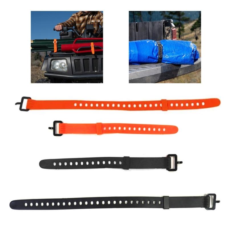 2Pcs Outdoor Travel Tied Belt Convenient Elastic Luggage Cargo Ties Outdoor Rubber Buckle Strap Tie Down Lash Belt