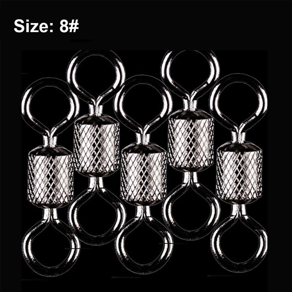 8# 10# 12# Высококачественное цельное кольцо для рыбалки, поворотный шарнирный соединитель, подшипник, бочка, сверхпрочный шар