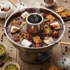 Traditional Dessert Hotpot Double Ear Charcoal Hot Pot Stainless Steel Small Hotpot  Commercial