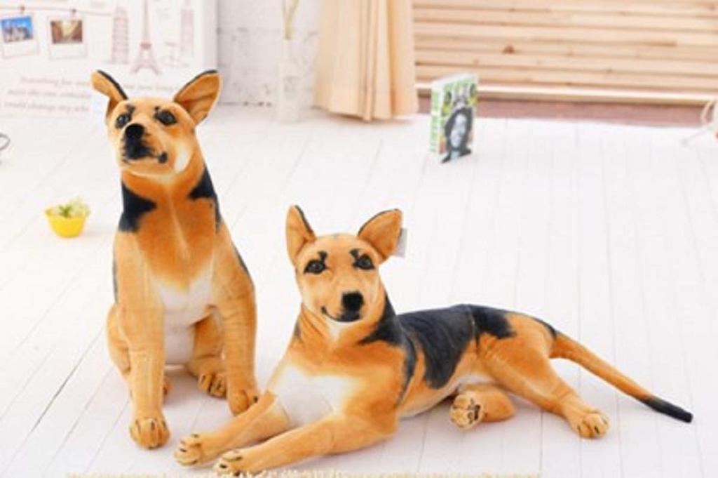 Немецкая овчарка, 60 см в длину, Собака, Декор для питомца, Свирепый и послушный пастух (Лежа)