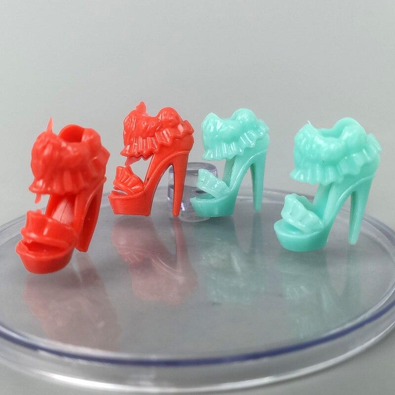 5 пар/лот Обувь для принцессы Барби Обувь для куклы 1:6 Обувь для игрушки BJD 1/6 Туфли на высоком каблуке для куклы Барби Аксессуары Случайные