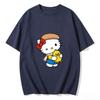 2026 новый летний милый графический топ HelloKitty повседневный хлопковый топ с коротким рукавом для женщин и девочек Каваи мультяшный принт Streetwear
