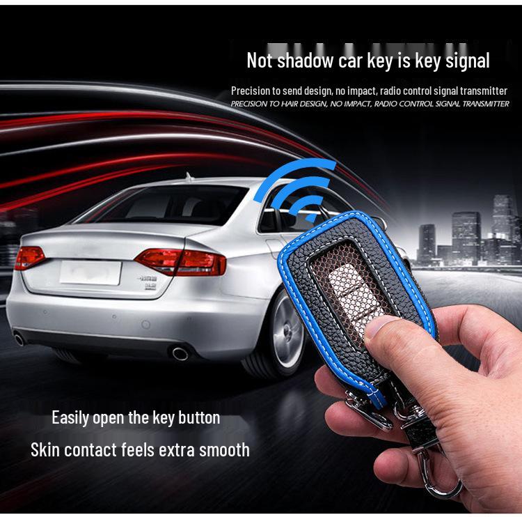 Universal Leather Car Key Pouch for Men & Women - Protective Remote Case for Volkswagen, Toyota, Hyundai, Honda