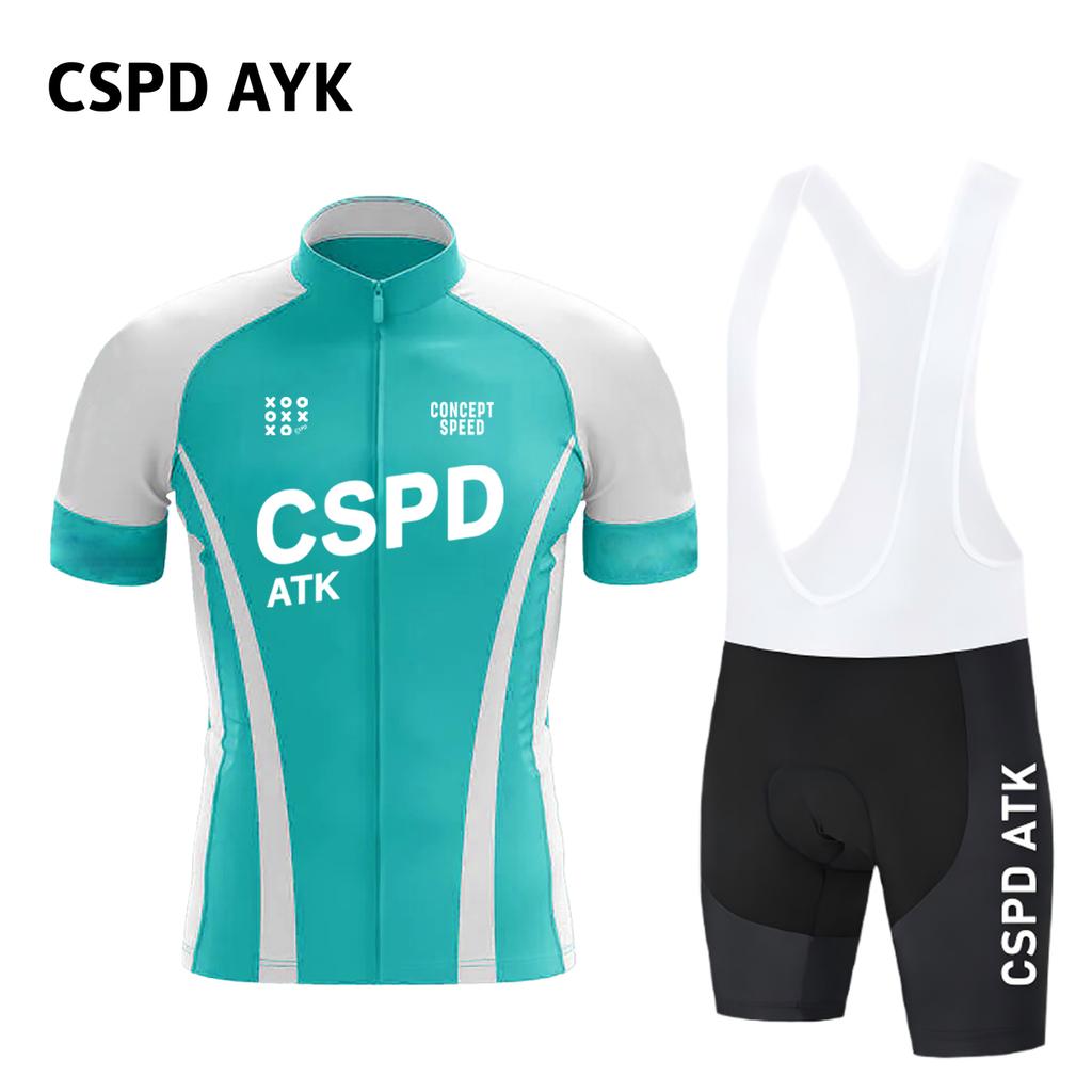 Men's Cycling Suit Set Summer Polyester Jersey Sports Shirt Breathable and Comfortable Mountain Bike Riding Bib