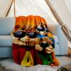 Alvin and the Chipmunks Theme Printed Blanket - Perfect for Couch, Bed, Travel & Outdoor Use | Machine Washable, Cozy & Durable.