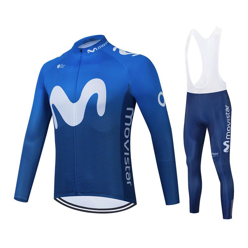 2026 Movistar Team Велосипедные джерси с длинным рукавом Ropa Ciclismo Maillot Велосипедная одежда Дышащая Mtb Велосипедная одежда