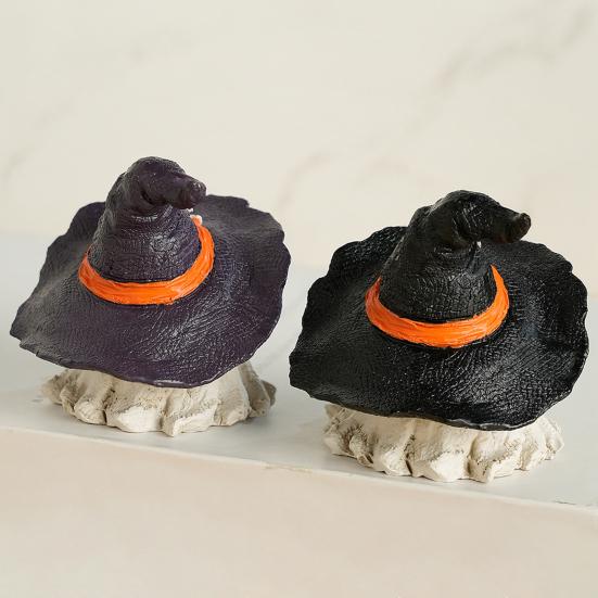 Halloween Ornament Ghost Wearing Witch Shape Statue Indoor Outdoor Display Statue Haunted House Ghost Ornament