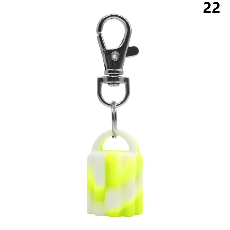 Practical Silicone Keychain Cap lip gloss accessories Portable Durable Holder Keychain Compatible For Lipstick Storage Cap