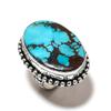 Tibetan Turquoise Gemstone 925 Sterling Silver Gift Jewelry Ring Size 6