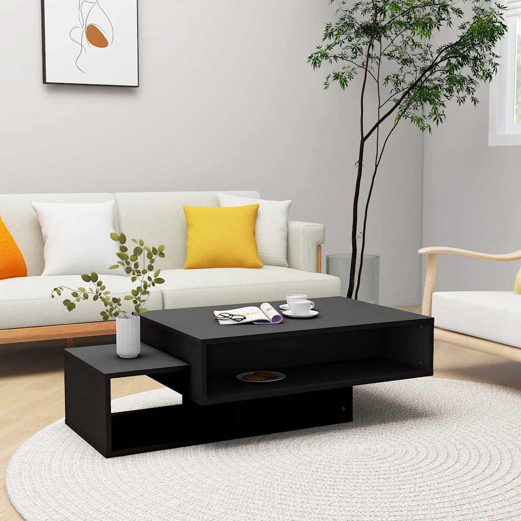 Vidaxl Stolik Kawowy, Czarny, 105X55X32 Cm, Materiał Drewnopochodny