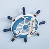 Net Beach Home Decoration Crafts Wooden Boat Wall Decor Ship Steering Wheel Hanging Decoration