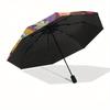 "Sonic the Hedgehog Character Wheel Spinner Game" Umbrella, Cute Umbrella with Cute Design, Portable 3-Fold Compact Umbrella for Men & Women, Valentin
