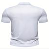 Мужская повседневная быстросохнущая влаговпитывающая рубашка поло с короткими рукавами обычного стиля, подходящая для летней трикотажной спортивной одежды