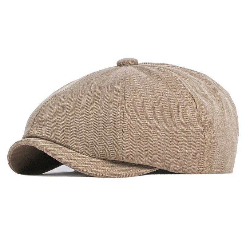 Унисекс винтажная хлопковая кепка-уточка: Весна, осень и зима Ретро однотонный берет