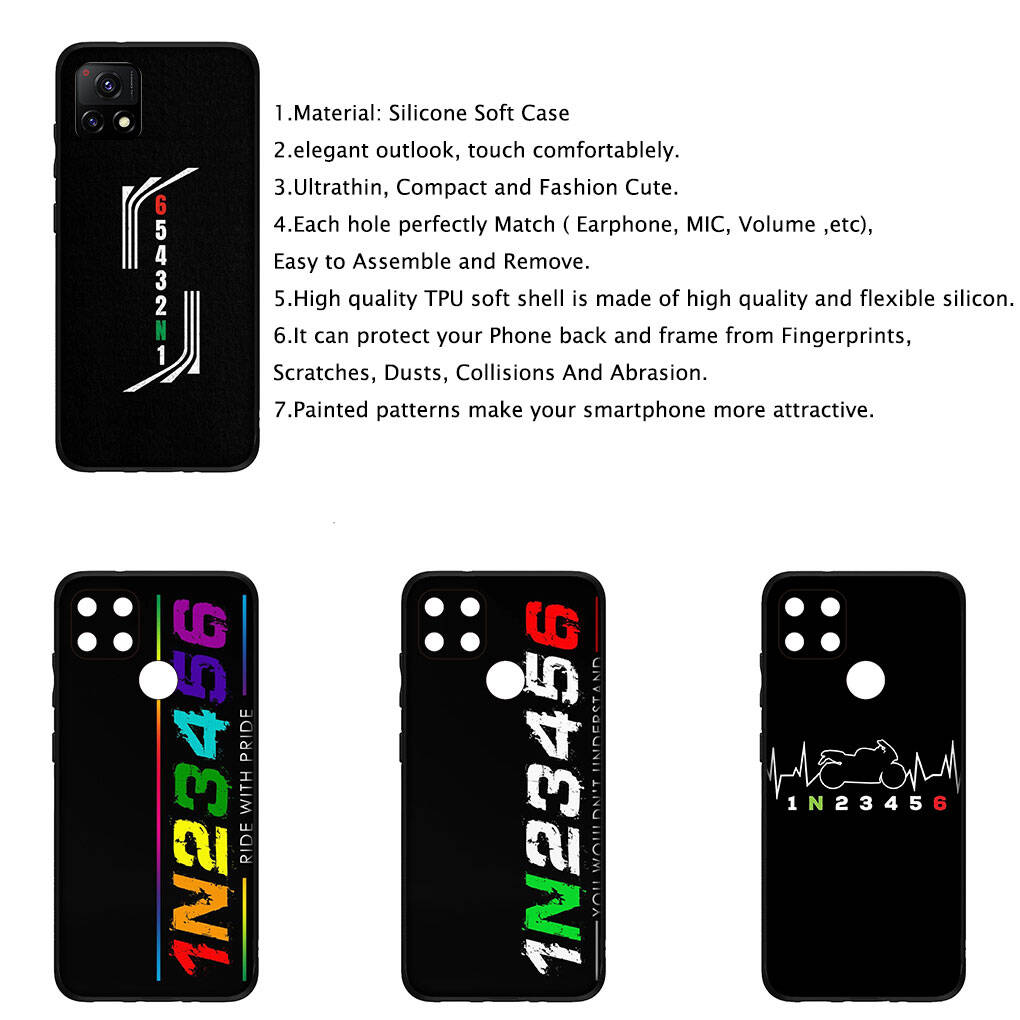 for Motorola Moto Edge 70 60 50 G54 G86 Samsung Galaxy S25 iPhone 17 16 15 Xiaomi Redmi Note 14 Pro Max Phone Case 1N23456 Motorcycle Motorbike Cover