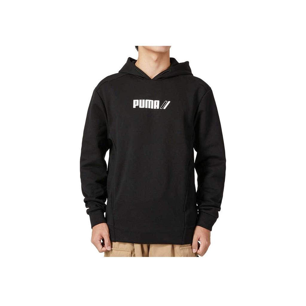 Puma Толстовка с капюшоном и логотипом спереди, с длинным рукавом, мужская толстовка, черная 846547-01