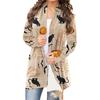 Halloween Jacket Long Sleeve Open Stitch Soft Stylish Cat Printed Pumpkin for Party
